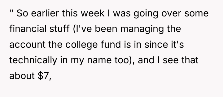 " So earlier this week I was going over some...