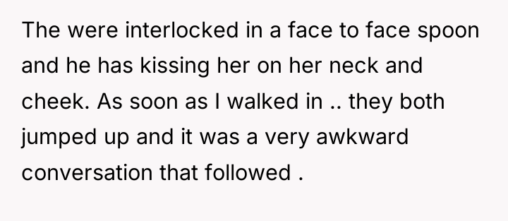 The were interlocked in a face to face spoon and...