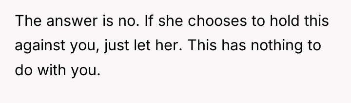 The answer is no. If she chooses to hold this...