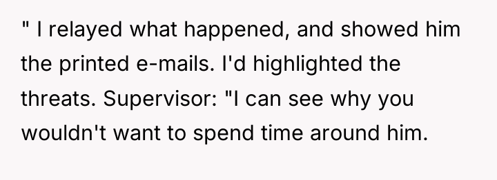 " I relayed what happened, and showed him the printed...