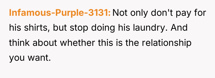 Infamous-Purple-3131 Not only don't pay for his shirts, but stop...