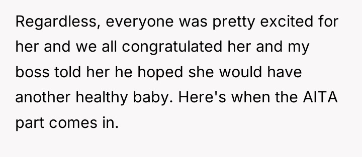 Regardless, everyone was pretty excited for her and we all...