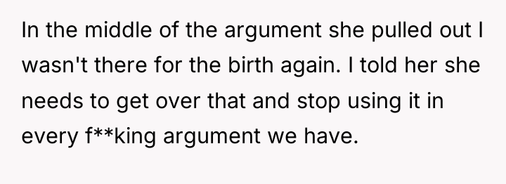 In the middle of the argument she pulled out I...