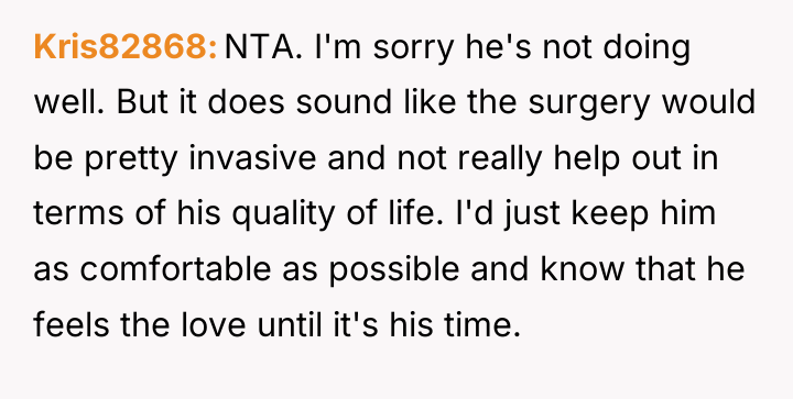 Kris82868 NTA. I'm sorry he's not doing well. But it...
