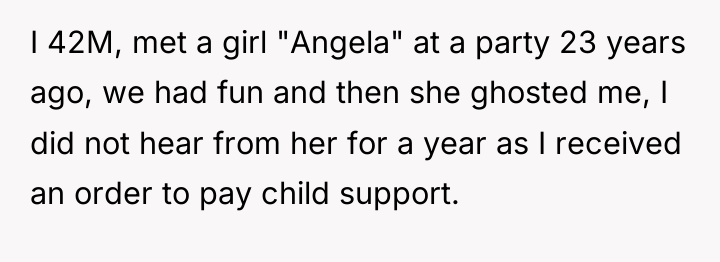 I 42M, met a girl "Angela" at a party 23...