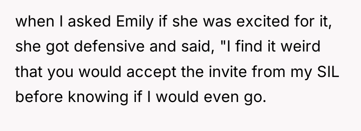 when I asked Emily if she was excited for it,...