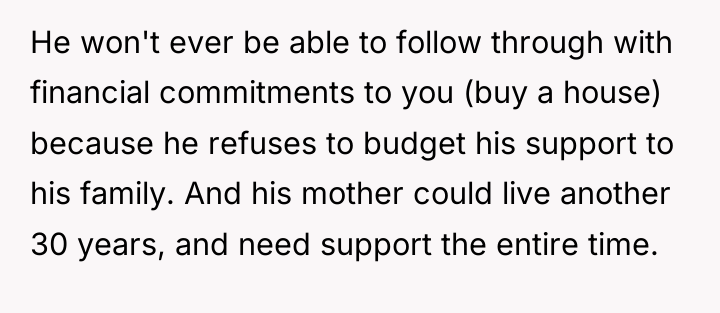 He won't ever be able to follow through with financial...