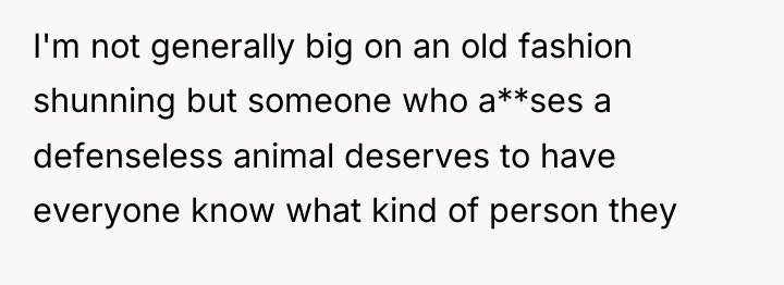 I'm not generally big on an old fashion shunning but...