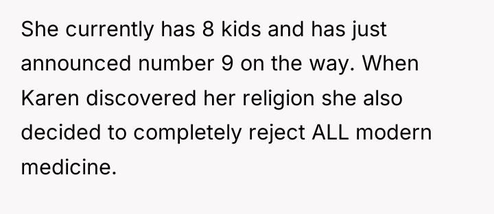 She currently has 8 kids and has just announced number...