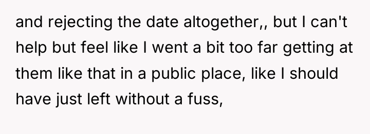 and rejecting the date altogether,, but I can't help but...
