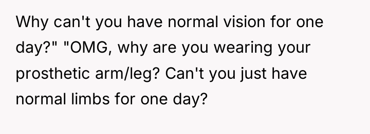 Why can't you have normal vision for one day?" "OMG,...