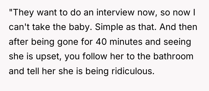 "They want to do an interview now, so now I...