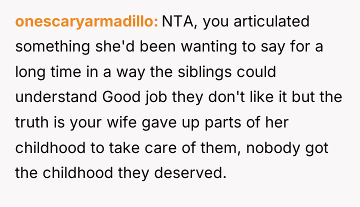 onescaryarmadillo NTA, you articulated something she'd been wanting to say...