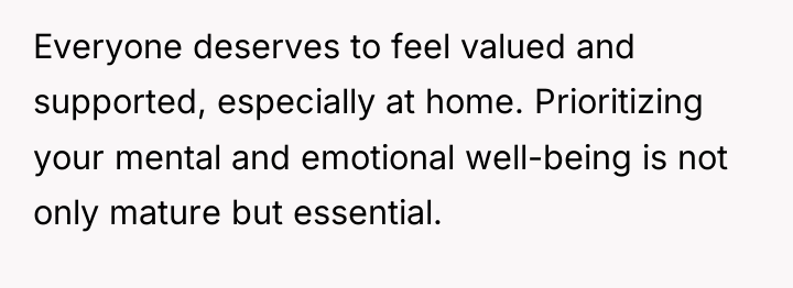 Everyone deserves to feel valued and supported, especially at home....
