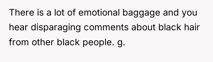 There is a lot of emotional baggage and you hear...