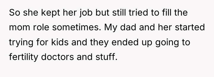 So she kept her job but still tried to fill...
