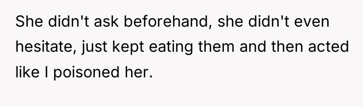 She didn't ask beforehand, she didn't even hesitate, just kept...