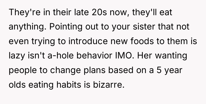 They're in their late 20s now, they'll eat anything. Pointing...