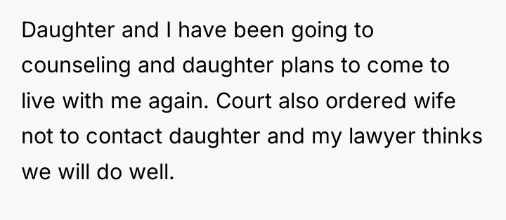 Daughter and I have been going to counseling and daughter...