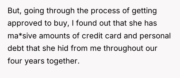 But, going through the process of getting approved to buy,...