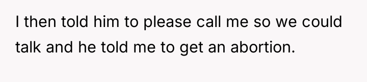 I then told him to please call me so we...