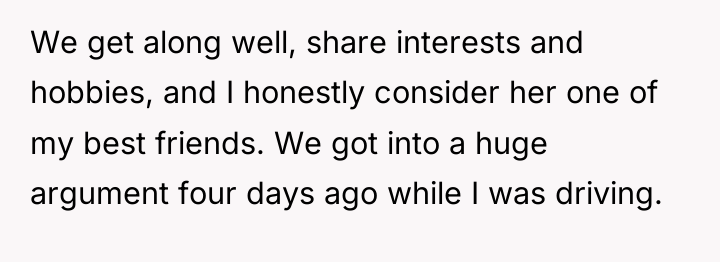 We get along well, share interests and hobbies, and I...