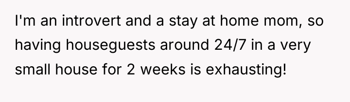 I'm an introvert and a stay at home mom, so...