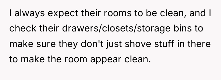 I always expect their rooms to be clean, and I...