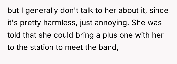 but I generally don't talk to her about it, since...