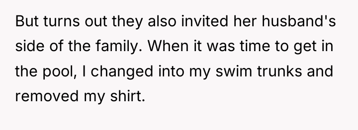 But turns out they also invited her husband's side of...
