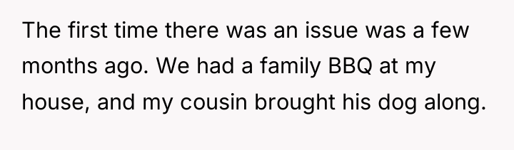 The first time there was an issue was a few...