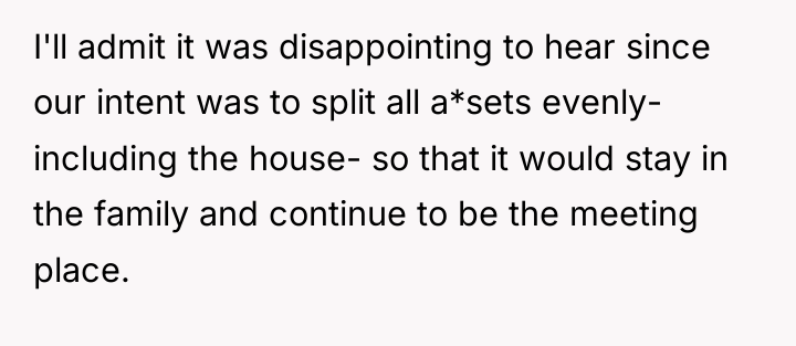 I'll admit it was disappointing to hear since our intent...