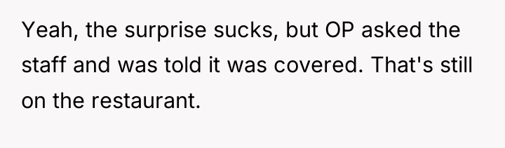 Yeah, the surprise sucks, but OP asked the staff and...