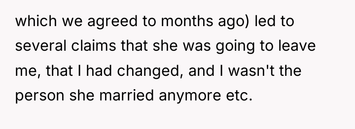 which we agreed to months ago) led to several claims...