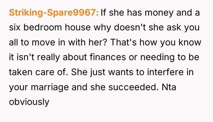 Striking-Spare9967 If she has money and a six bedroom house...