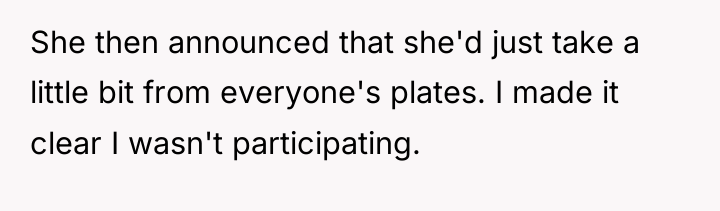 She then announced that she'd just take a little bit...