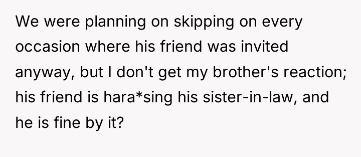 We were planning on skipping on every occasion where his...