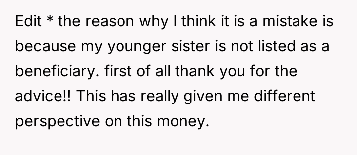 Edit * the reason why I think it is a...