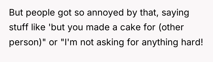 But people got so annoyed by that, saying stuff like...
