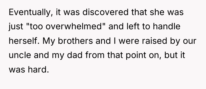 Eventually, it was discovered that she was just "too overwhelmed"...