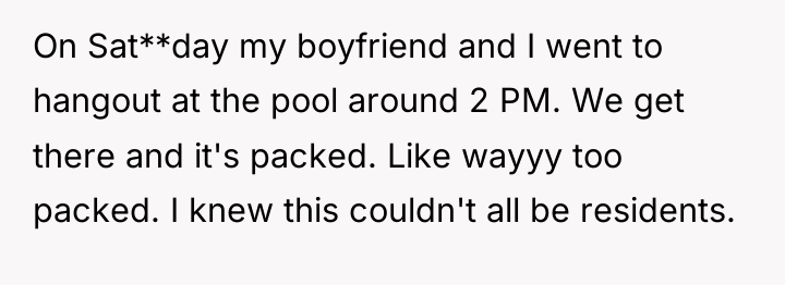 On Sat**day my boyfriend and I went to hangout at...