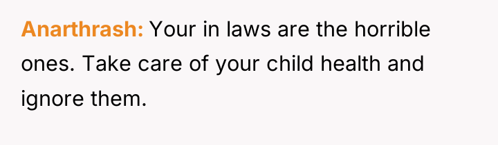 Anarthrash Your in laws are the horrible ones. Take care...
