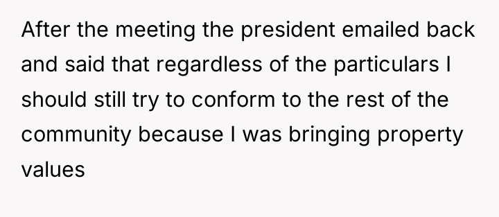After the meeting the president emailed back and said that...