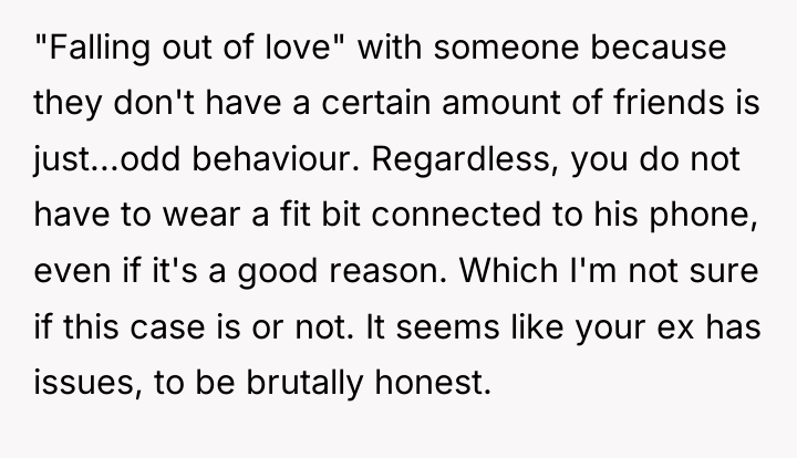 "Falling out of love" with someone because they don't have...