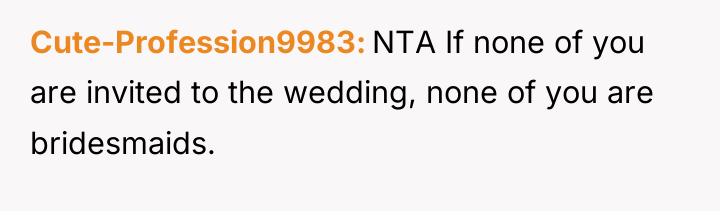 Cute-Profession9983 NTA If none of you are invited to the...