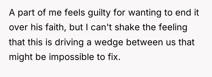 A part of me feels guilty for wanting to end...