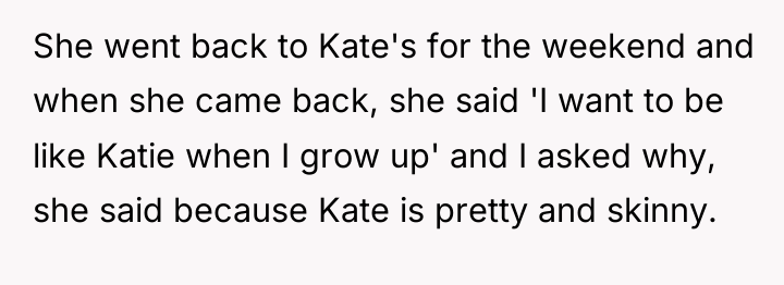 She went back to Kate's for the weekend and when...