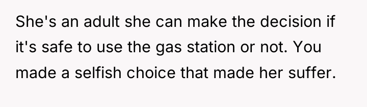 She's an adult she can make the decision if it's...