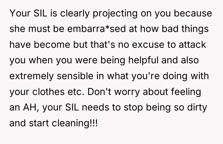 Your SIL is clearly projecting on you because she must...