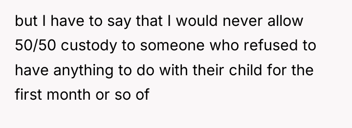 but I have to say that I would never allow...
